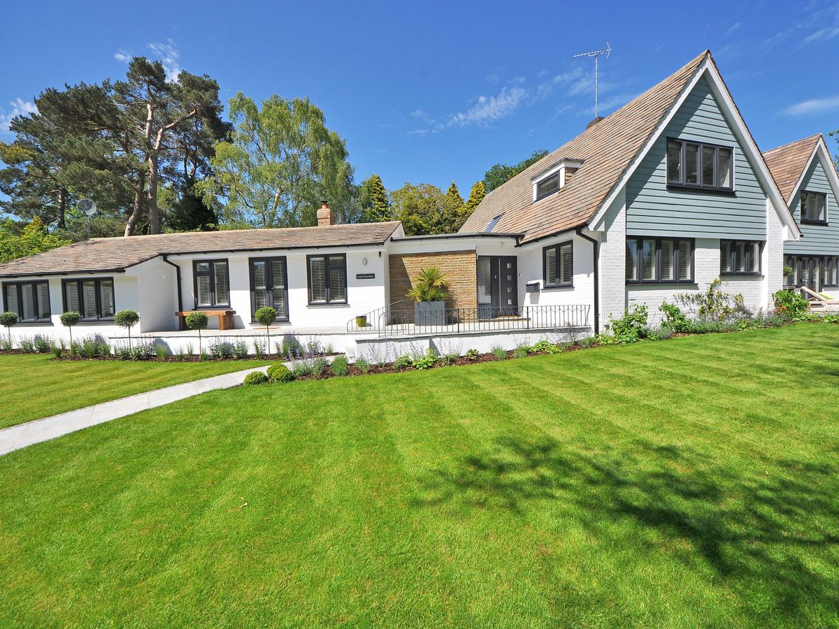 Well-maintained residential lawn and landscape